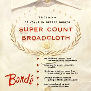 Men's vintage Bond Fifth Avenue broadcloth shirt L